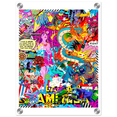 American Fight Acrylic Print - Spork Fine Art USA