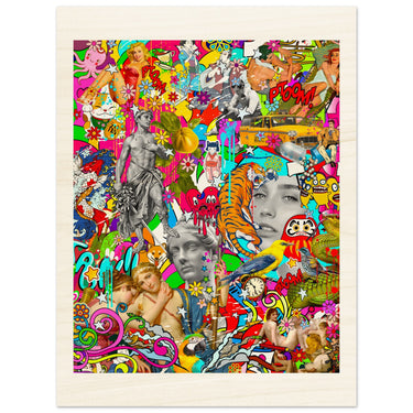 Charitable Deceptions Wood Print - Spork Fine Art USA
