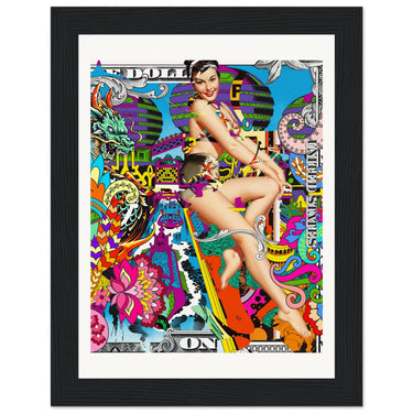 Doll On Wooden Framed Print - Spork Fine Art USA