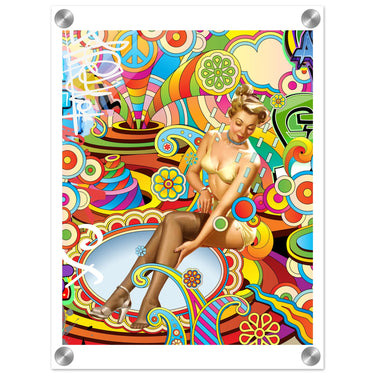 Poolside Peace Acrylic Print - Spork Fine Art USA