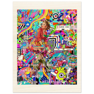 Perception Is Not a Reliable Picture Wood Print - Spork Fine Art USA