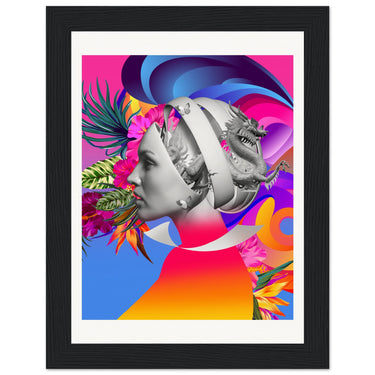 Chained Wooden Framed Print - Spork Fine Art USA