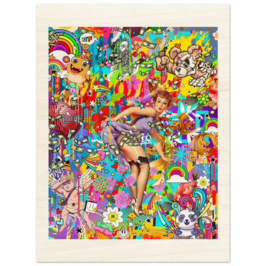 I’ve Been Thinking A Lot Wood Print - Spork Fine Art USA
