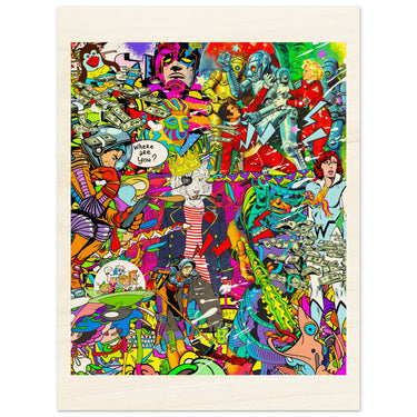 Where Are You? Wood Print - Spork Fine Art USA