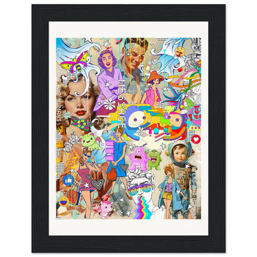 Message Wooden Framed Print - Spork Fine Art USA