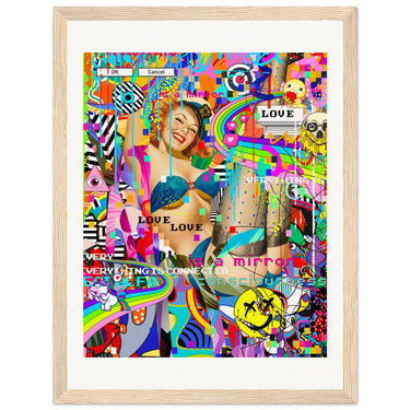 Everything Is Connected Wooden Framed Print - Spork Fine Art USA