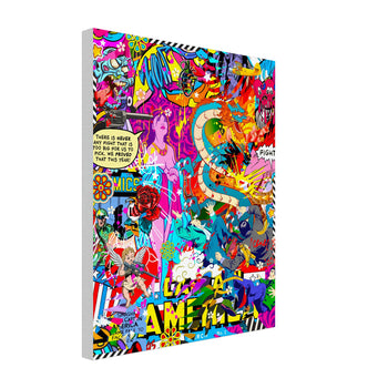 American Fight Canvas - Spork Fine Art USA