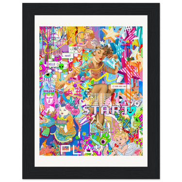 Good Vibes Only Wooden Framed Print - Spork Fine Art USA