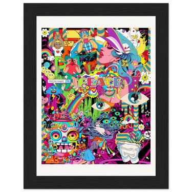 Find The Magic Peace Wooden Framed Print - Spork Fine Art USA