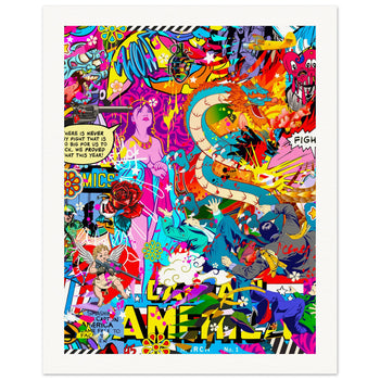 American Fight Print - Spork Fine Art USA