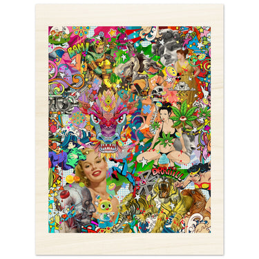 Elastic Soul Wood Print - Spork Fine Art USA