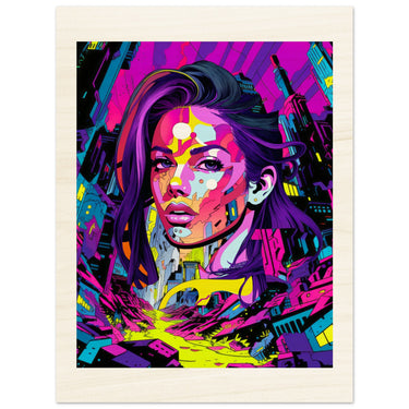Comic Chic Wood Print - Spork Fine Art USA