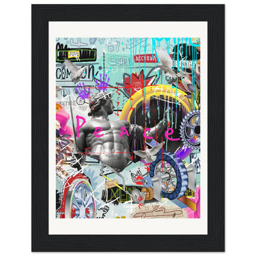 Peace Wooden Framed Print - Spork Fine Art USA