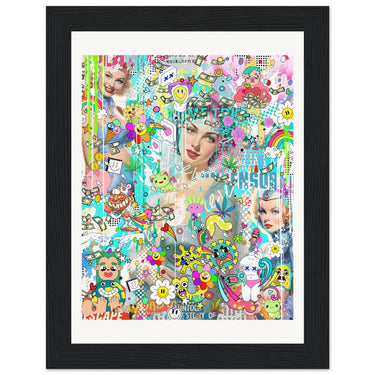 Drippy Wooden Framed Print - Spork Fine Art USA