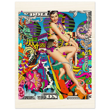Doll On Wood Print - Spork Fine Art USA