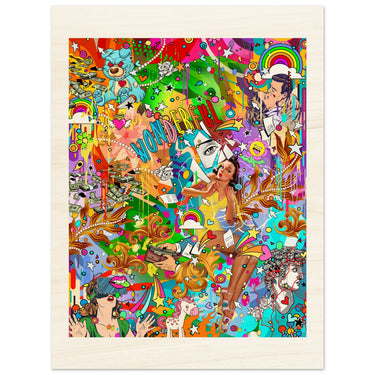 Wonderful One Wood Print - Spork Fine Art USA
