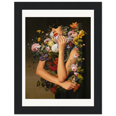 Lips Spoken Wooden Framed Print - Spork Fine Art USA