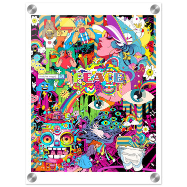 Find The Magic Peace Acrylic Print - Spork Fine Art USA