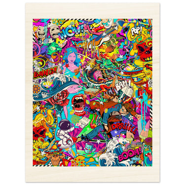 Democratic & Nondiscriminatory Wood Print - Spork Fine Art USA