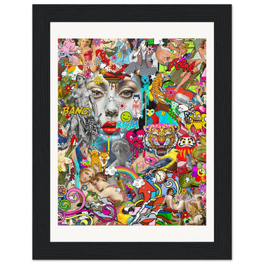 Bang Those Thoughts Wooden Framed Print - Spork Fine Art USA