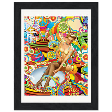 Poolside Peace Wooden Framed Print - Spork Fine Art USA