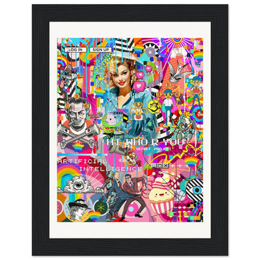 Hi, How Are You? Wooden Framed Print - Spork Fine Art USA