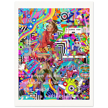 Perception Is Not a Reliable Picture Print - Spork Fine Art USA