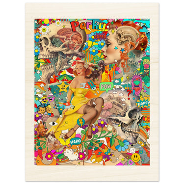 Perky Wood Print - Spork Fine Art USA