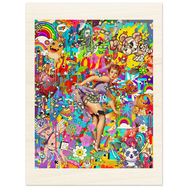 I’ve Been Thinking A Lot Wood Print - Spork Fine Art USA