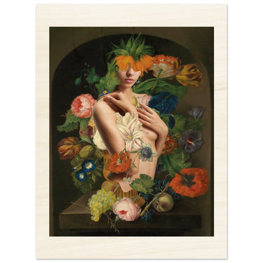 To The Flowers Wood Print - Spork Fine Art USA