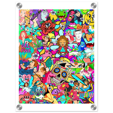 Girl Power Acrylic Print - Spork Fine Art USA