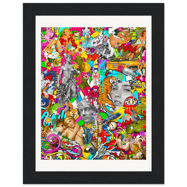 Charitable Deceptions Wooden Framed Print - Spork Fine Art USA