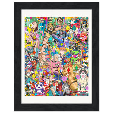 Dream Smile Wooden Framed Print - Spork Fine Art USA