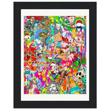 Staying Alive Wooden Framed Print - Spork Fine Art USA