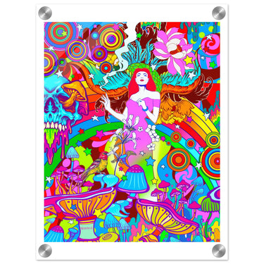 Psychedelic Angel Acrylic Print - Spork Fine Art USA