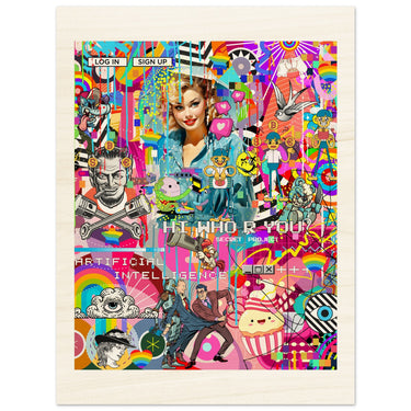 Hi, How Are You? Wood Print - Spork Fine Art USA
