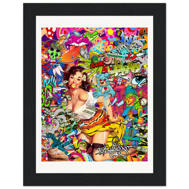 Time Is Money, But Money Is Not Time Wooden Framed Print - Spork Fine Art USA