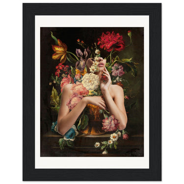 Show Up Wooden Framed Print - Spork Fine Art USA