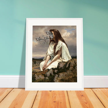 Maneater Wooden Framed Print - Spork Fine Art USA