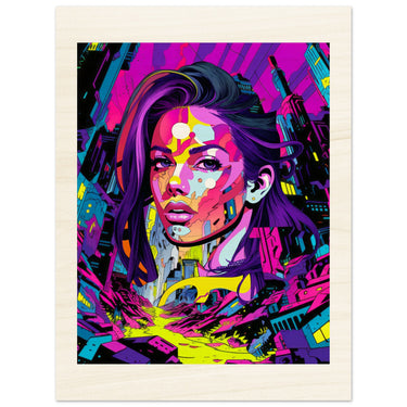 Comic Chic Wood Print - Spork Fine Art USA