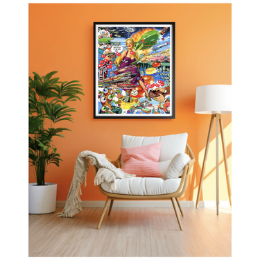 The Bitch Is On Her Way Wooden Framed Print - Spork Fine Art USA
