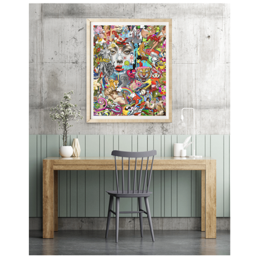 Bang Those Thoughts Wooden Framed Print - Spork Fine Art USA