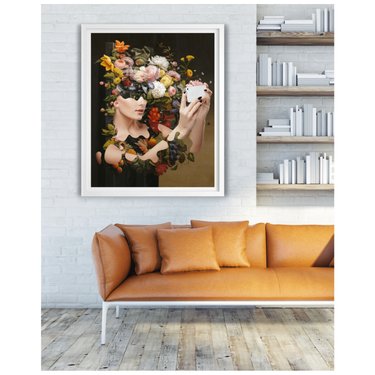 Selfitis Wooden Framed Print - Spork Fine Art USA