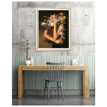 Lips Spoken Wooden Framed Print - Spork Fine Art USA