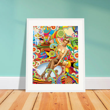 Poolside Peace Wooden Framed Print - Spork Fine Art USA