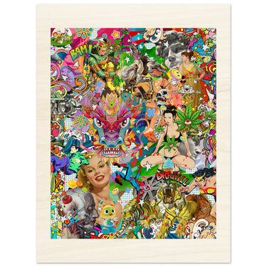 Elastic Soul Wood Print - Spork Fine Art USA