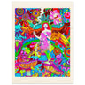 Psychedelic Angel Wood Print - Spork Fine Art USA