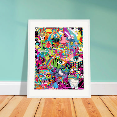 Find The Magic Peace Wooden Framed Print - Spork Fine Art USA