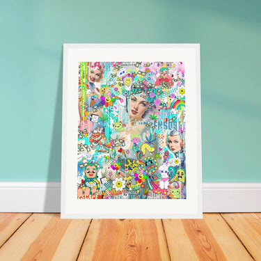 Drippy Wooden Framed Print - Spork Fine Art USA