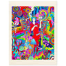Not With The Saints Wood Print - Spork Fine Art USA